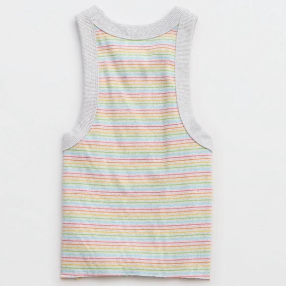 Aerie Free Spirit Ribbed Striped Tank Top NWT - Picture 5 of 11